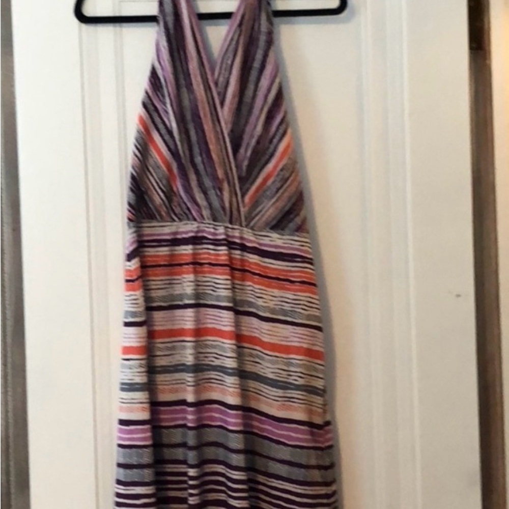Athleta Striped Halter Dress 12p